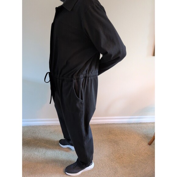 Women With Control Black Knit denim One Piece Jumpsuit 3X Loungewear Stretch - Picture 6 of 16